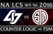 CLG vs TSM | NA LCS6 W5D2 Spring 2016 | Counter Logic Gaming vs Team Sol...