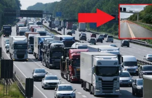 Drogowcy musieli położyć nowy kawałek asfaltu na autostradzie A2. Korek 20 km.