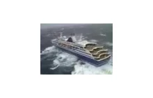 cruise ship almost tips over