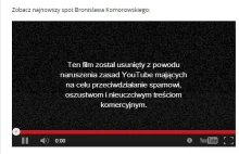 Spot Bronisława Komorowskiego skasowany z YouTube!
