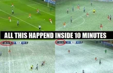 Nagłe opady śniegu podczas meczu Galatasaray - Juventus