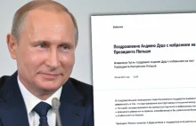 Telegram z Kremla. "Prezydent Rosji życzył A. Dudzie sukcesów"