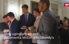 Trump młodym sportowcom podał na obiad fast food. WP.TV