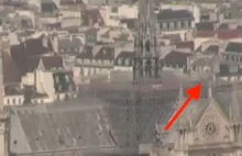 tajemnica postać na katedrze Notre-Dame. Zwróć uwagę na rozbłysk!