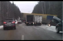 Kompilacja wypadkow ciężarówki z Rosji