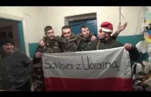 Tomasz Maciejczuk z ukraińskimi żołnierzami - Boże Narodzenie na froncie