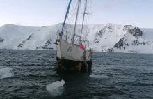 Polski Jacht s/y Polonus utknął na Antarktydzie.