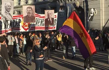 Manifestacja ku czci Stalina i Lenina w Madrycie
