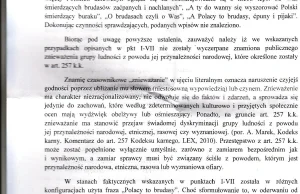 Nazwanie Cyganów "brudasami" - znieważenie z powodu ich cechy etnicznej.