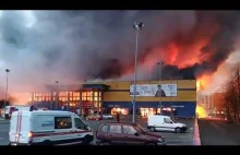 Burned out hypermarket in St. Petersburg,...