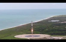 [4K 60FPS] Piękne, delikatne lądowanie Falcon 9 na LZ-1 po wykonane misji CRS-11