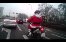 Niebezpieczny rajd "moto-Mikołajów" po ulicach Leszna