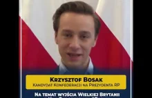 Krzysztof Bosak, kandydat Konfederacji na Prezydenta RP, komentuje Brexit