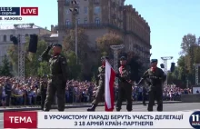 Banderowskie zawołania i hymn OUN na defiladzie w Kijowie – w obecności...