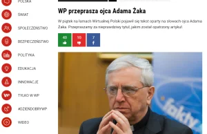 WP przeprasza o. Adama Żaka. Zrobili z niego zwolennika "dobrej pedofilii"