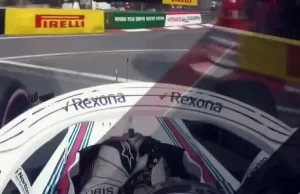 Sergey Sirotkin ''wpada'' na prostą startową na torze w Monaco