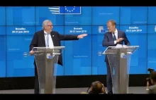 Donald Tusk wyśmiany przez Junckera i dziennikarzy
