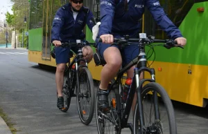 Rowerowy patrol drogówki pilnuje porządku na polskich Krossach