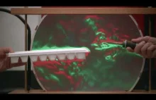 Lewitacja ultradźwiękowa w lustrze Schlierena