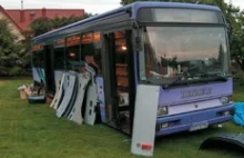 Milka Kamper zrobiony z miejskiego autobusu