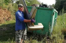 Wyciągnął 5 ton śmieci z rzeki Bystrzycy. Kolejna samotna akcja Waldemara...