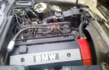 BMW E 34 520i pierwsze palenie po remoncie silnika