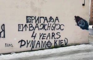Neonazistowskie napisy Ukraińców w Słupsku
