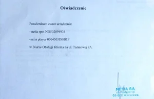 BRAWO NETIA! Oszukaliście swojego klienta.