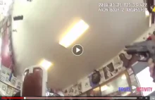 Strzelanina w barbershopie - nagranie z kamery policjanta