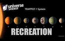 Realistyczny model układu TRAPPIST-1 stworzony w Universe Sandbox 2 [ENG]
