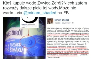 Islamski symbol na wodzie "Żywiec Zdrój"? Internauci: "nie będziemy...