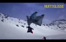 Wingsuit proximity nad głowami narciarzy
