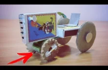 How To Make Tractor from Wooden Bobbin and Cardboard at Home | Трактор из...