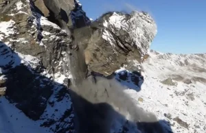 Gigantyczna lawina skalna wystąpiła w Alpach Szwajcarskich