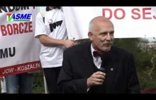 Będę głosował za referendum w sprawie JOW! - Janusz Korwin-Mikke podczas...