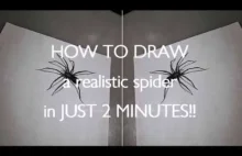 How to draw a REALISTIC SPIDER in JUST 2 MINUTES!!