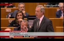 Skandalicznie zachowanie w Parlamencie Europejskim, małpie okrzyki na Farage'a