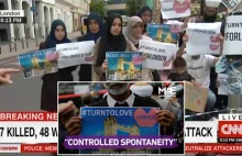 Spontaniczne protesty muzułmanów przeciw terrorowi, mogły być ustawką rządu UK