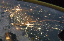 Granica pomiędzy Indiami a Pakistanem widziana z orbity okołoziemskiej.