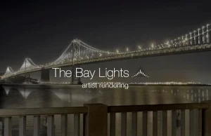 "The Bay Lights" na moście Bay Bridge w San Francisco...