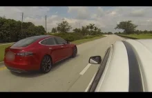 Tesla Model S P85 vs 2008 Mitsubishi Evo GSR