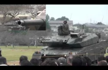 Pokaz stabilizacji lufy w japońskim czołgu Typ 10
