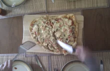 Pizza z wieprzowiną na cienkim cieście
