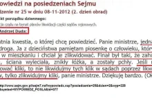 Poseł Andrzej Duda w 2012 r.: nie likwidujmy klik poprzez likwidację sądów