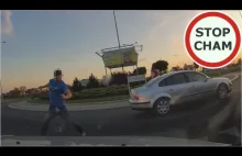Agresja drogowa - kierowca Passata hamuje , zajeżdża drogę … #363