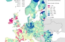 Stosunek liczby mężczyzn do liczby kobiet w wieku 20-34 lat [mapa Europy 2016]