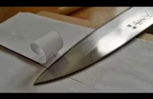 Rozwarstwianie papieru o grubości 0,1mm bardzo ostrym nożem