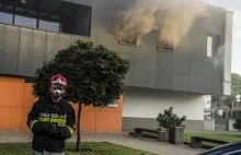 Pożar na pływalni w Głogowie.