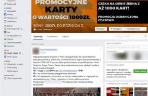 OSTRZEŻENIE!!! Wartościowe Bony na Facebooku to oszustwo – UDOSTĘPNIJ –