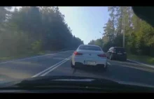 Szeryf "Dominik" Zajezdzanie drogi przez białe BMW i hamowanie.